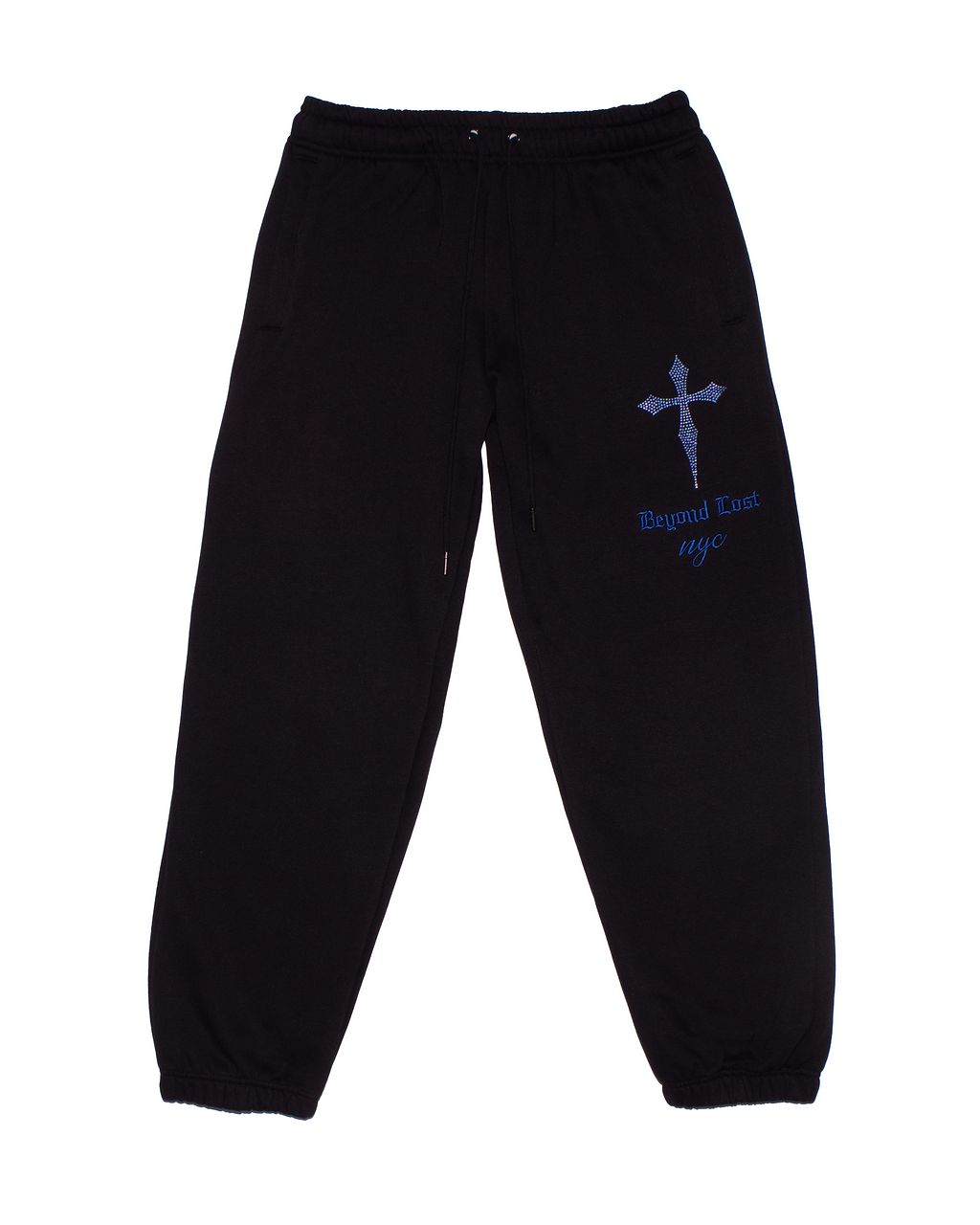 NEW! Black & Blue: Crystal Dagger Sweatpants