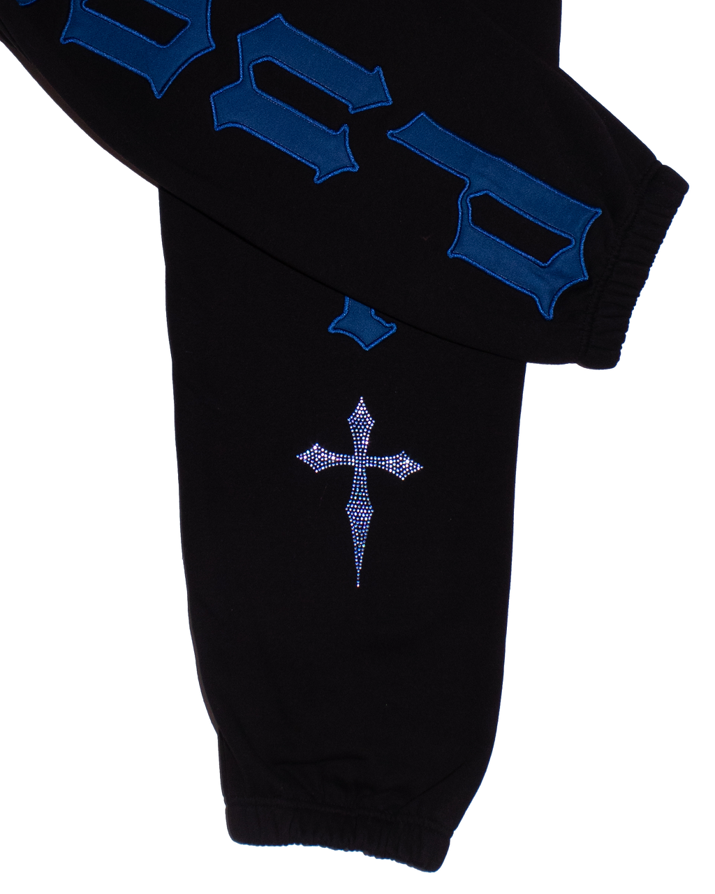 NEW! Black & Blue: Crystal Dagger Sweatpants