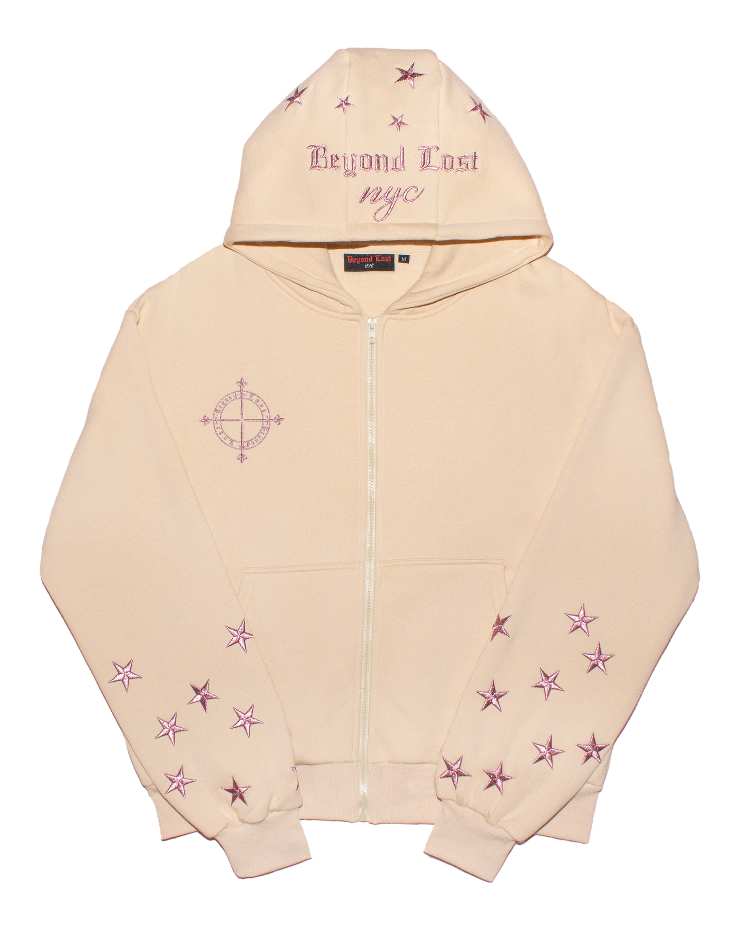 NEW! Champagne Stars Zip Up Hoodie: Western Edit w/ Metallic Embroidery