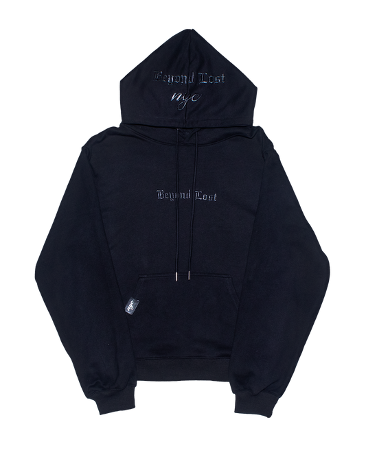 Monochromatic Collection: Black Hoodie - Oversized Pullover