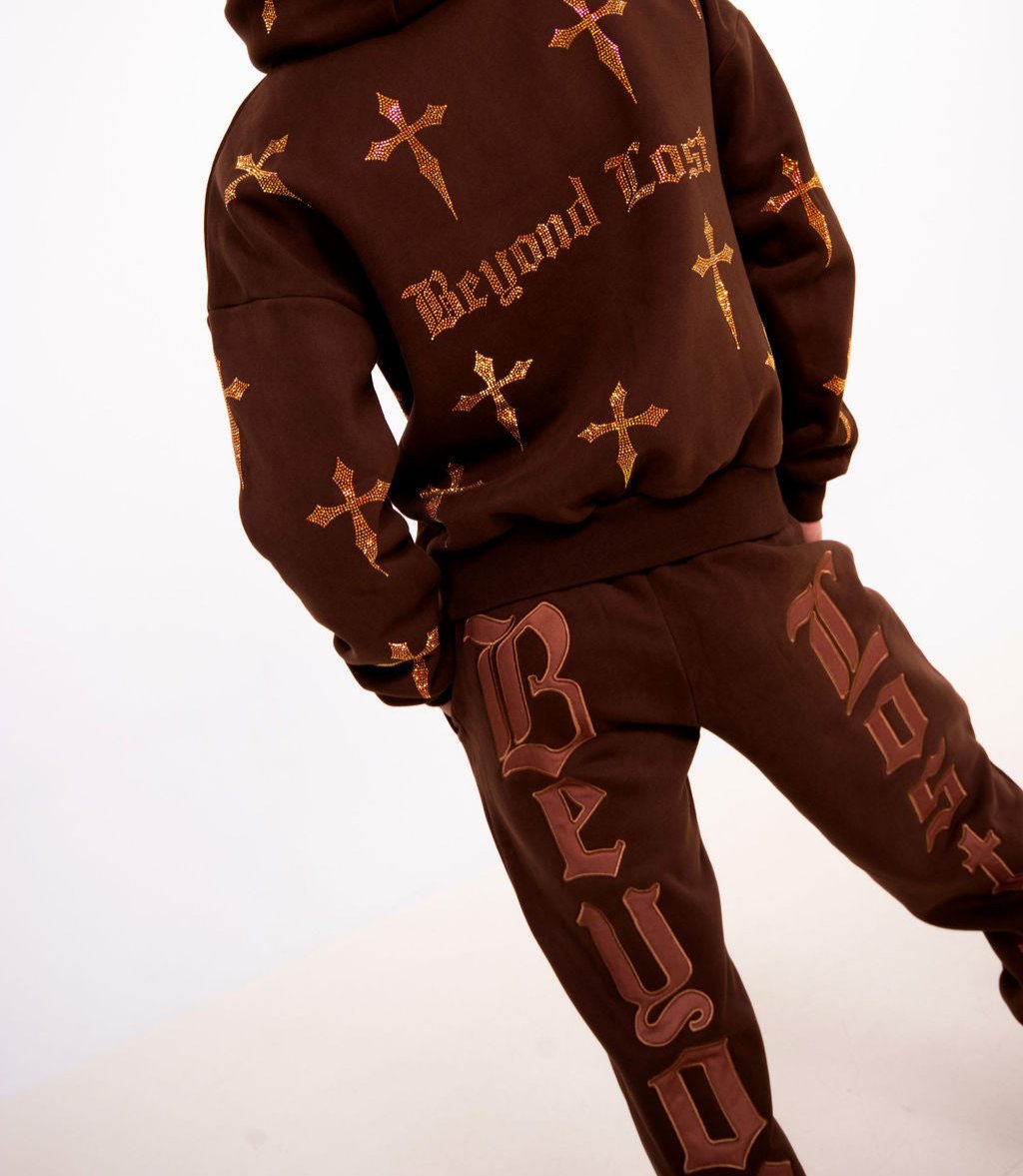 NEW! Forest Brown: Crystal Dagger Sweatpants