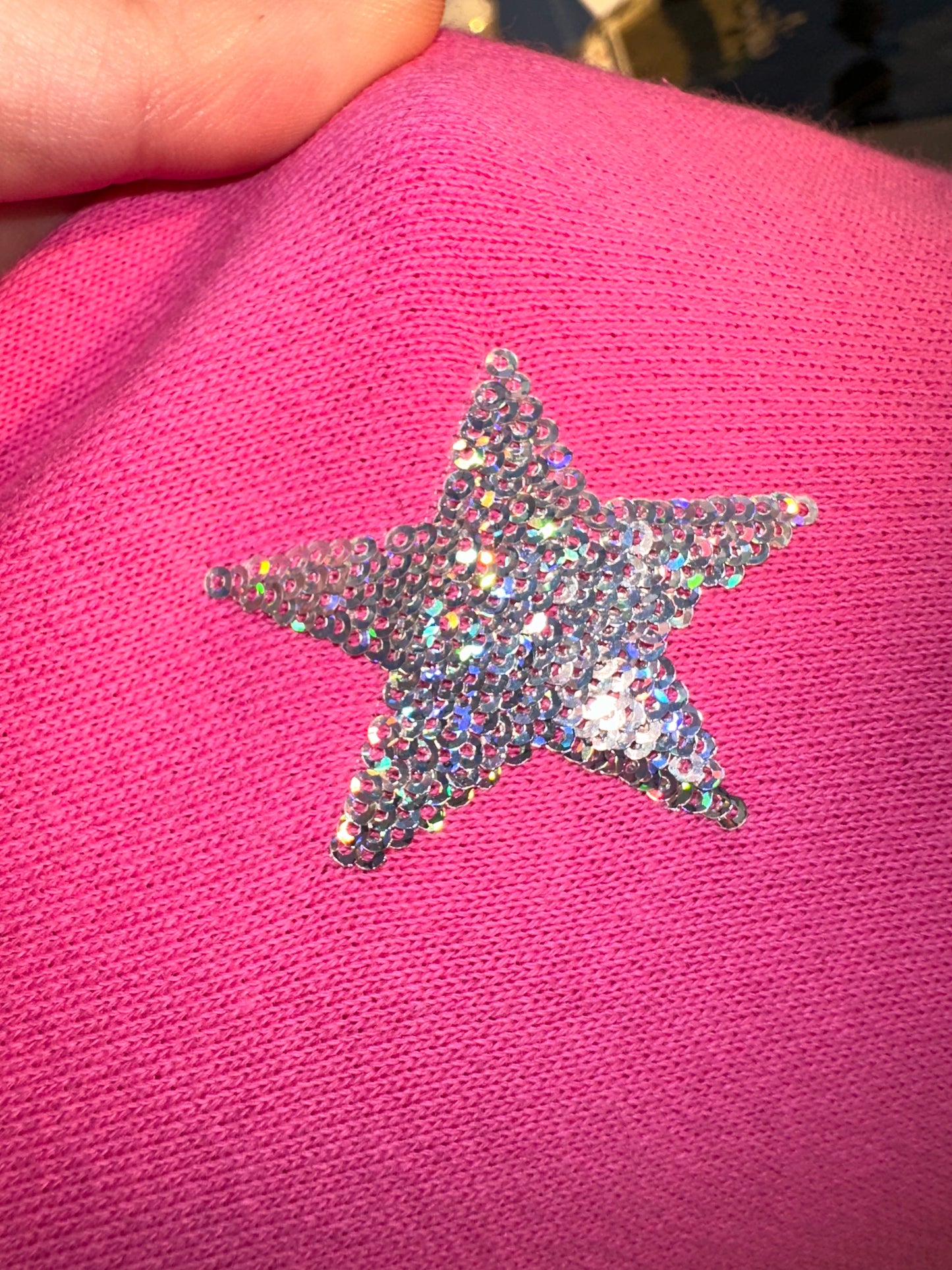 Pink Crop Hoodie w/ Disco Sequins! Y2K Inspired. True to Size. Limited Edition!